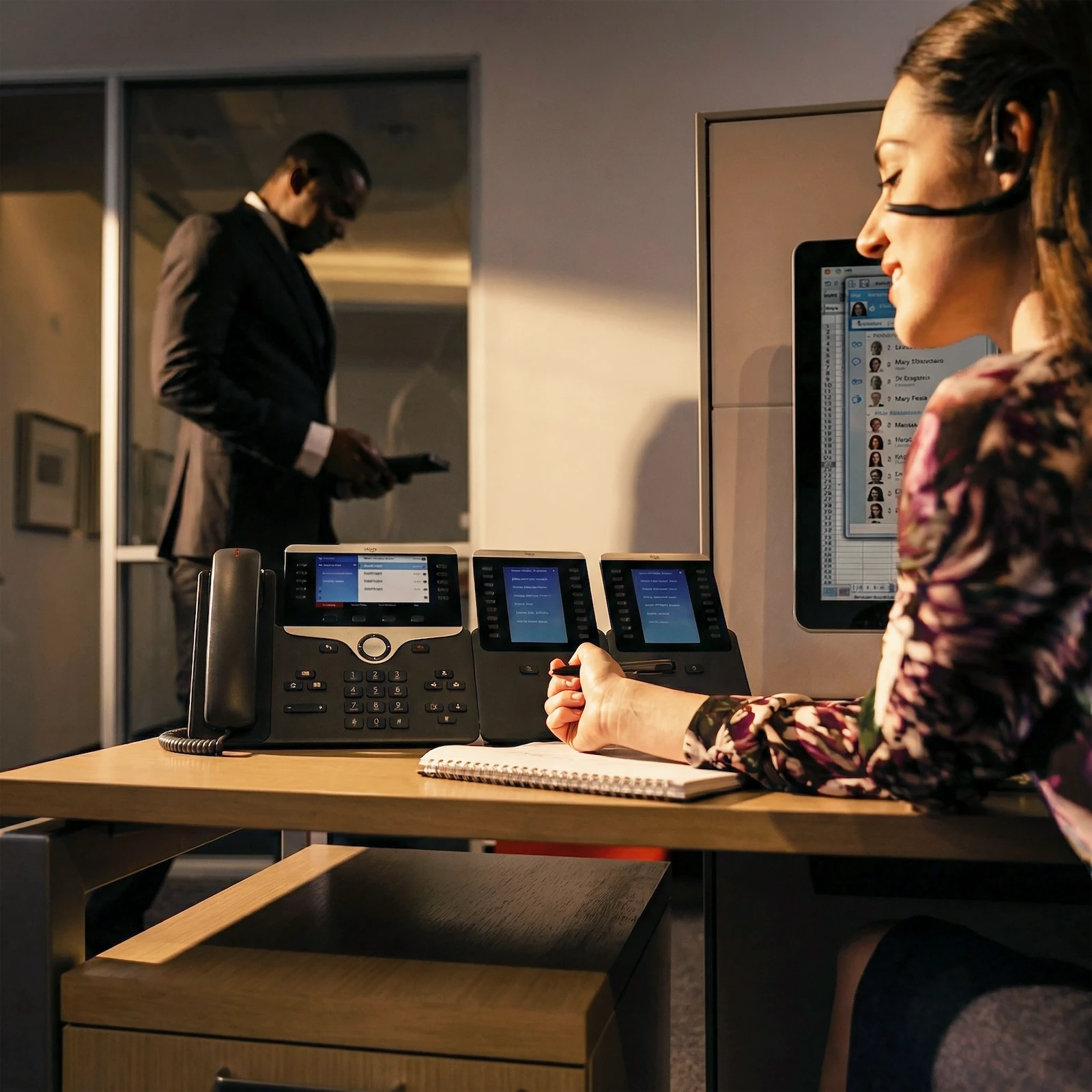 Business IP phone for cloud-based VoIP calls